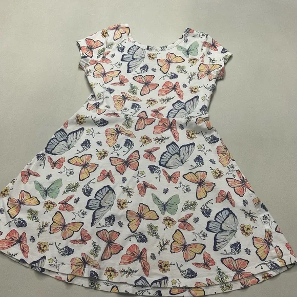 George Multicolor Butterfly and Flowers Girls Dress.   Size 6 - Picture 4 of 4